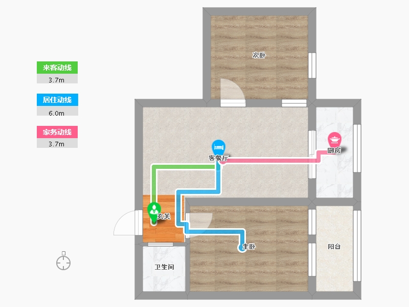 陕西省-西安市-中原新村-44.46-户型库-动静线