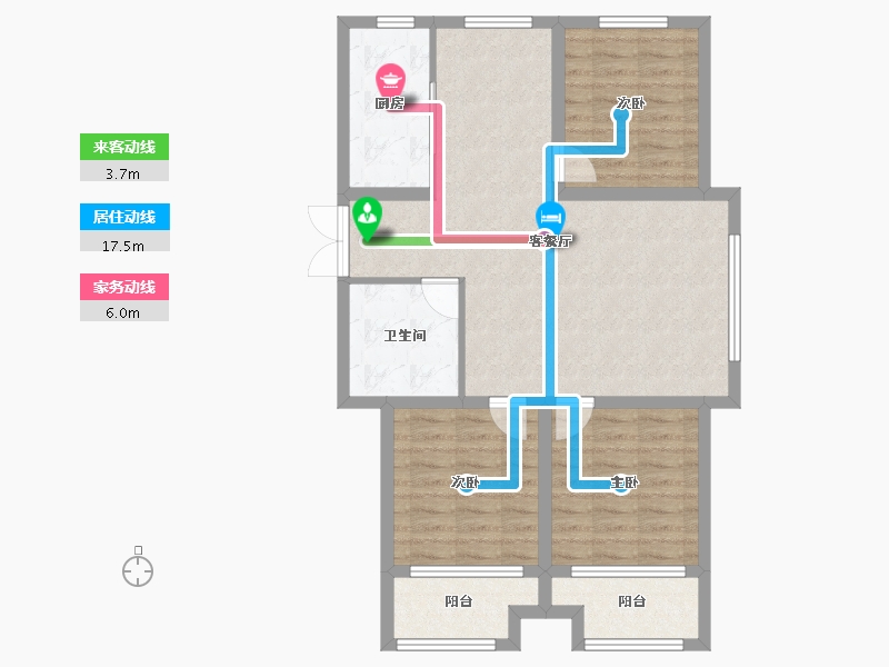 山东省-烟台市-景和园-86.28-户型库-动静线