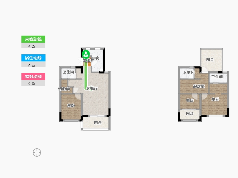 上海-上海市-光明�庐-92.00-户型库-动静线