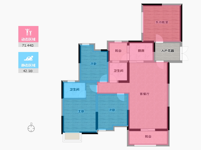 四川省-巴中市-江与城-105.45-户型库-动静分区