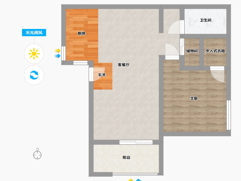 California-Fresno-Lake Ridge Apartments-61.23-户型库-采光通风