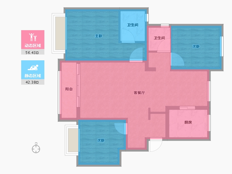 天津-天津市-正荣府-88.00-户型库-动静分区