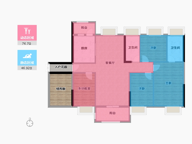 广东省-湛江市-清晖嘉园-124.21-户型库-动静分区