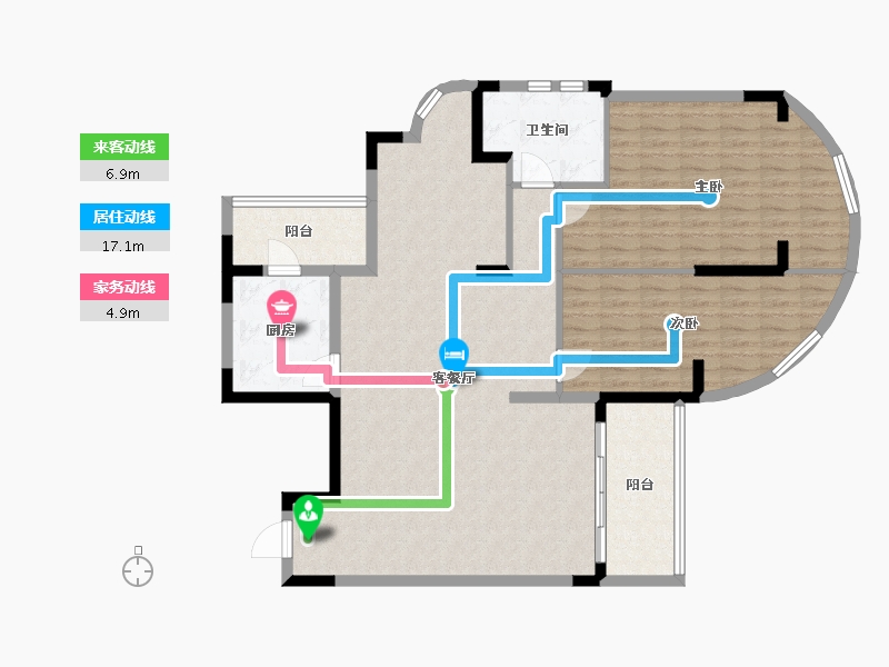 广东省-深圳市-招商海月花园二期-120.00-户型库-动静线