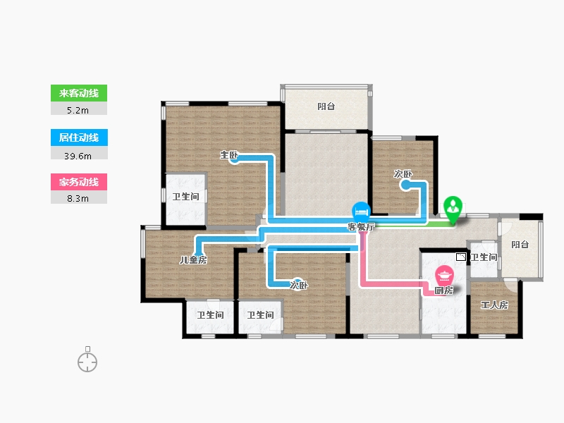 湖南省-长沙市-创远湘江壹号-229.35-户型库-动静线