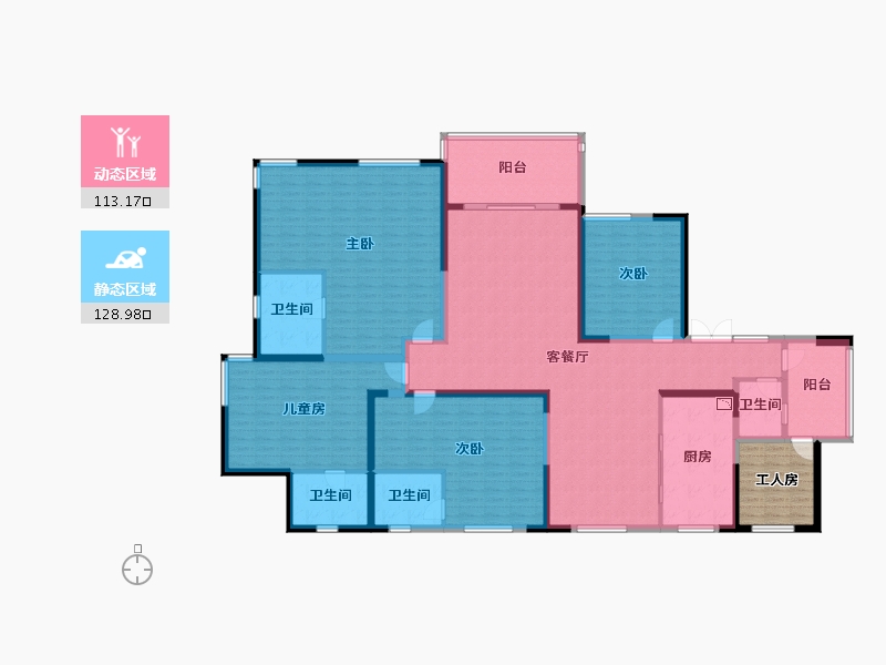 湖南省-长沙市-创远湘江壹号-229.35-户型库-动静分区