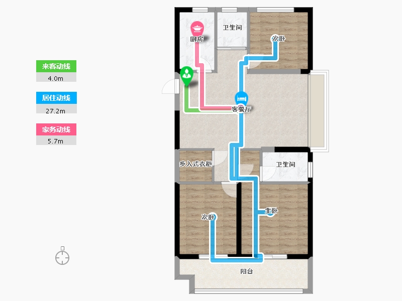 江苏省-徐州市-碧桂园-90.15-户型库-动静线