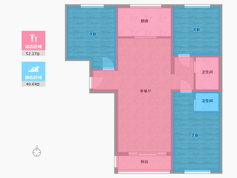 河北省-邢台市-世纪新城-82.67-户型库-动静分区