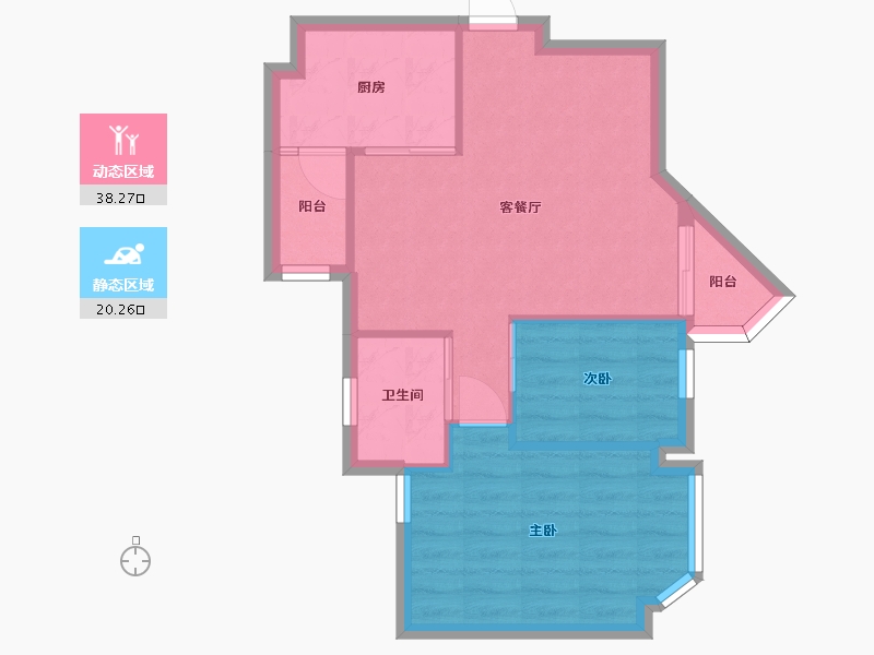 广东省-广州市-丽江花园康城居-52.69-户型库-动静分区