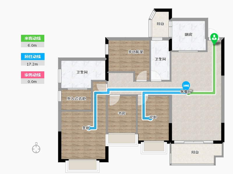 广东省-梅州市-恒大御景半岛-113.00-户型库-动静线