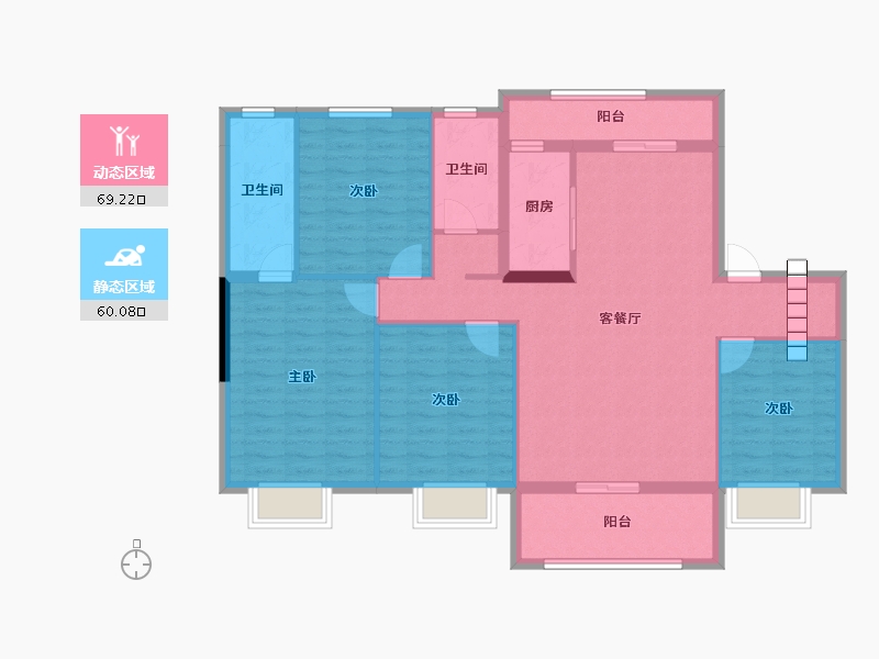 重庆-重庆市-碧桂园柏丽湾-116.96-户型库-动静分区