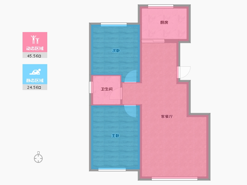 吉林省-长春市-龙翔御府-62.93-户型库-动静分区