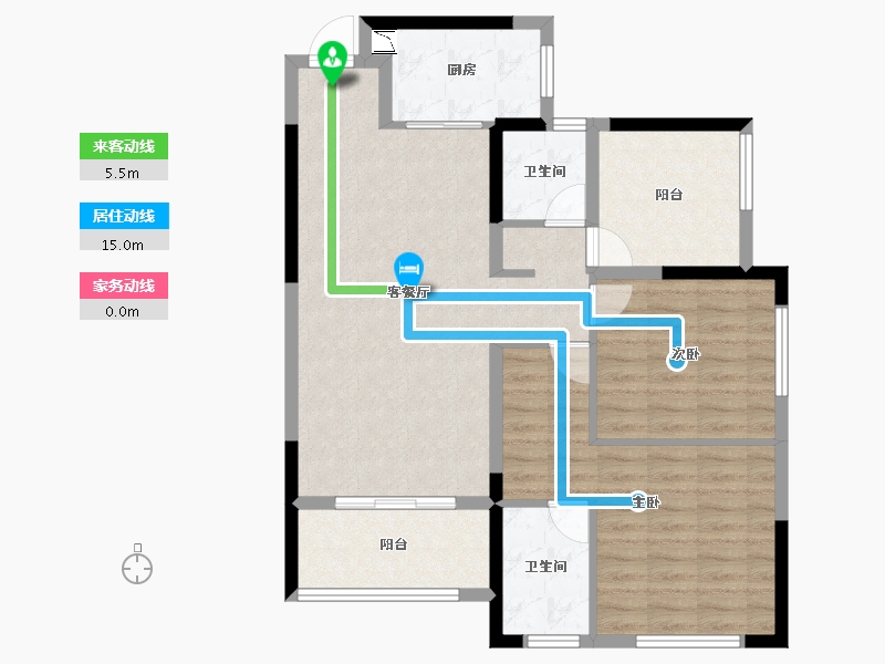 四川省-南充市-中央金座-89.62-户型库-动静线