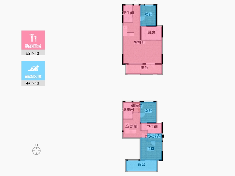 河南省-郑州市-招商公园1872-118.80-户型库-动静分区