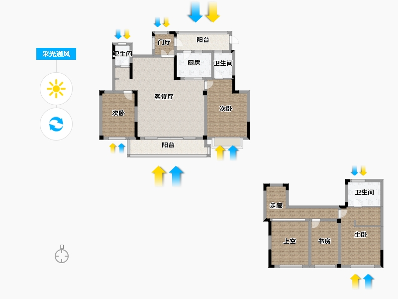 江苏省-常州市-溧阳吾悦首府-185.66-户型库-采光通风