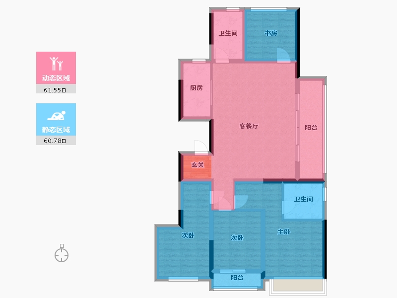 浙江省-宁波市-臻和院-109.07-户型库-动静分区