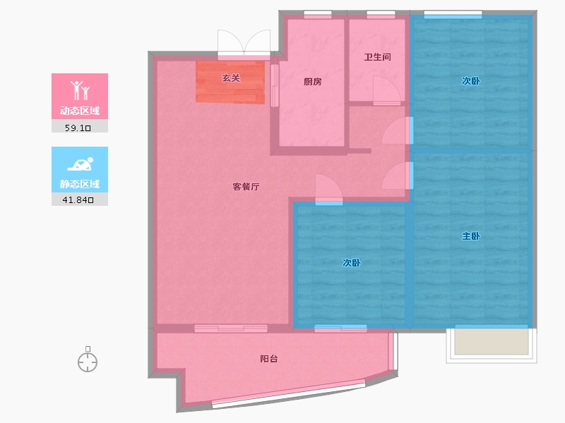 安徽省-合肥市-合肥启迪科技城水木园-91.00-户型库-动静分区