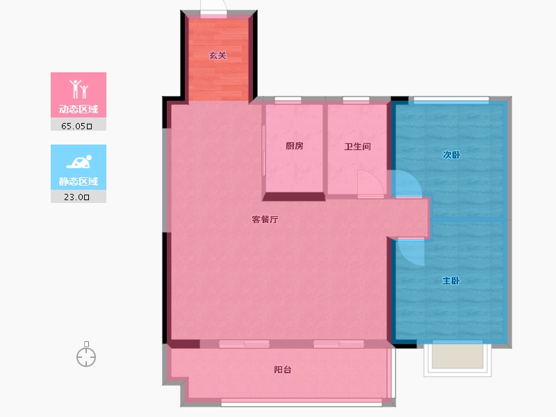 安徽省-合肥市-皖投国滨世家-79.49-户型库-动静分区