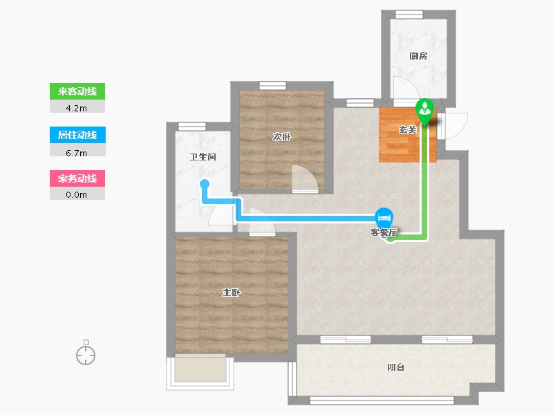 安徽省-合肥市-华地・黄麓公馆-71.30-户型库-动静线