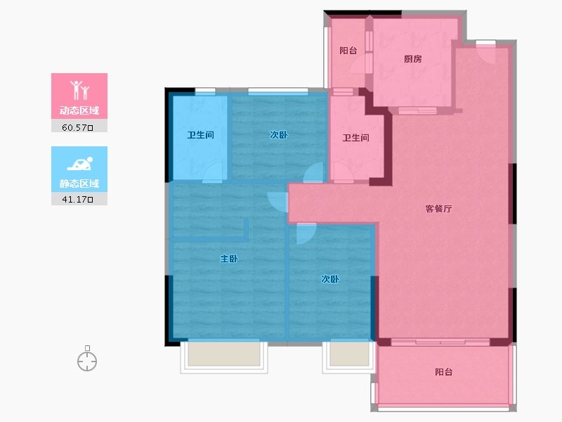 江苏省-南通市-恒大悦珑湾-91.20-户型库-动静分区