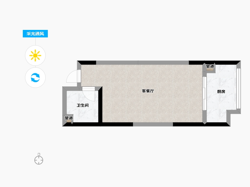 湖南省-株洲市-华晨山水洲城-34.35-户型库-采光通风