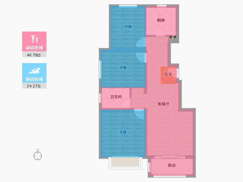 河北省-张家口市-西山国际城-72.37-户型库-动静分区