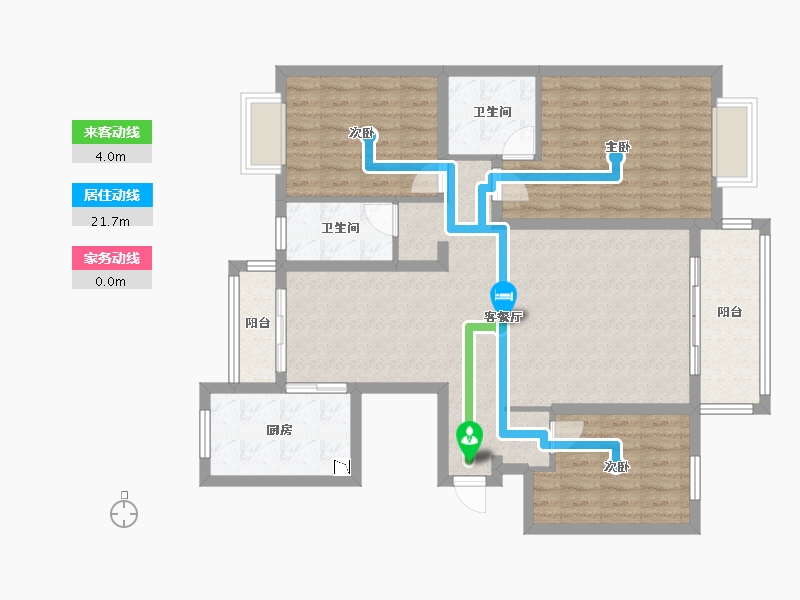 湖南省-长沙市-湘诚嘉园-104.98-户型库-动静线