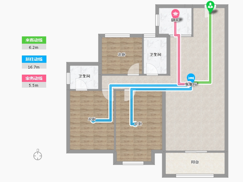 湖南省-长沙市-保利香槟国际-100.00-户型库-动静线