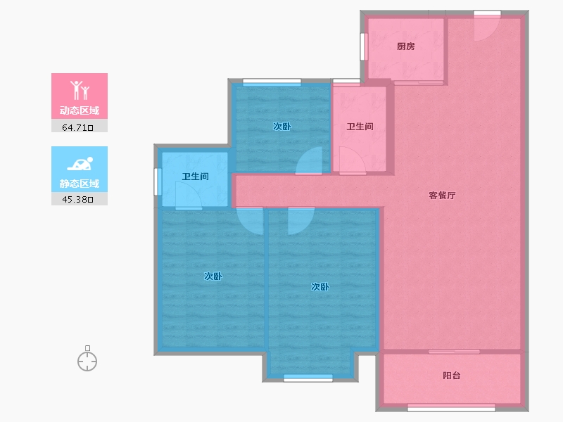 湖南省-长沙市-保利香槟国际-100.00-户型库-动静分区