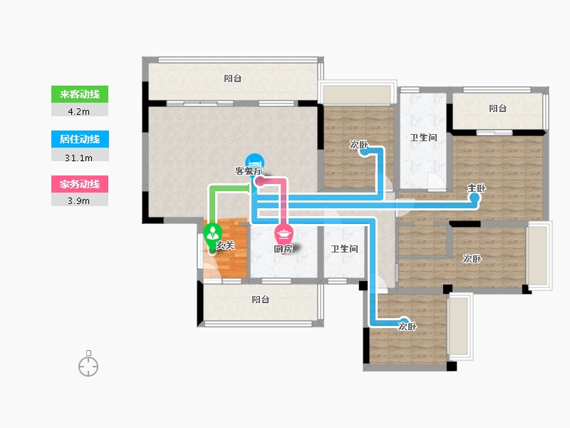 四川省-成都市-北辰天麓御府-139.25-户型库-动静线