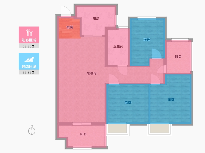 安徽省-合肥市-保利时代-86.19-户型库-动静分区