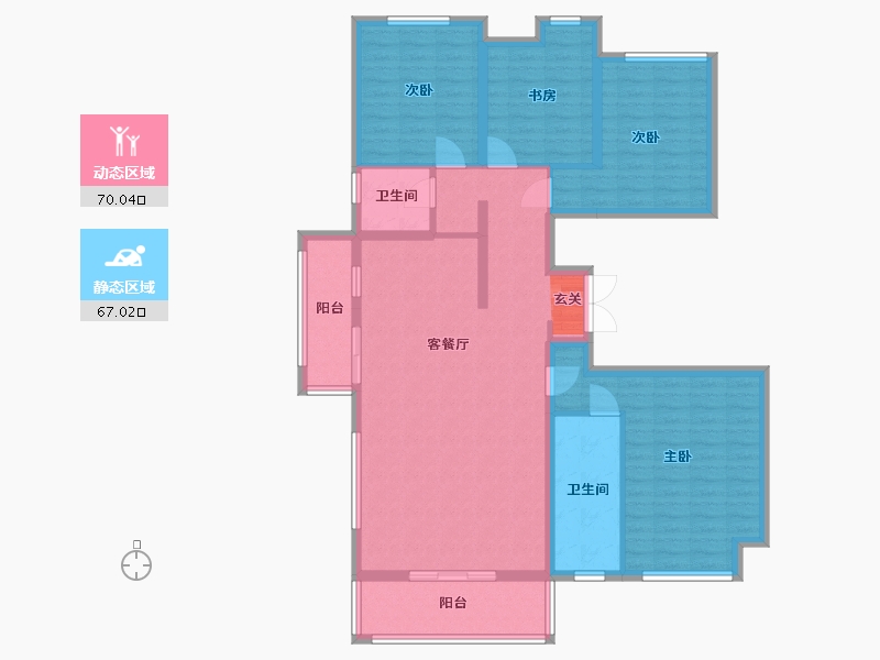 四川省-成都市-保利天和-122.95-户型库-动静分区