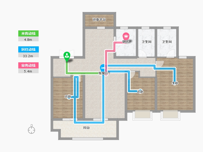 河南省-洛阳市-河洛宸院-131.00-户型库-动静线