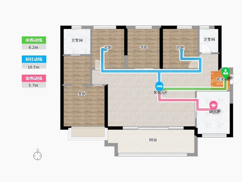 四川省-成都市-万科公园都会-108.76-户型库-动静线