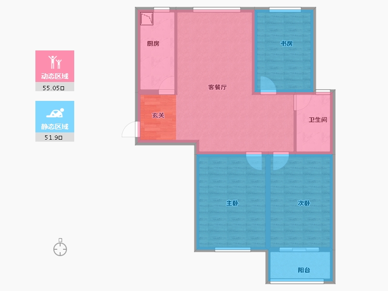 山东省-潍坊市-图兰朵-96.00-户型库-动静分区