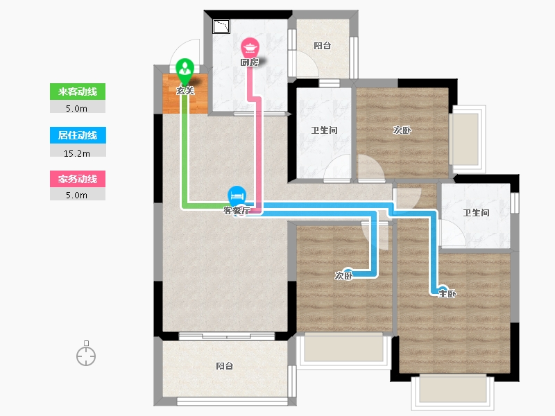 四川省-成都市-恒大翡翠龙庭-82.89-户型库-动静线