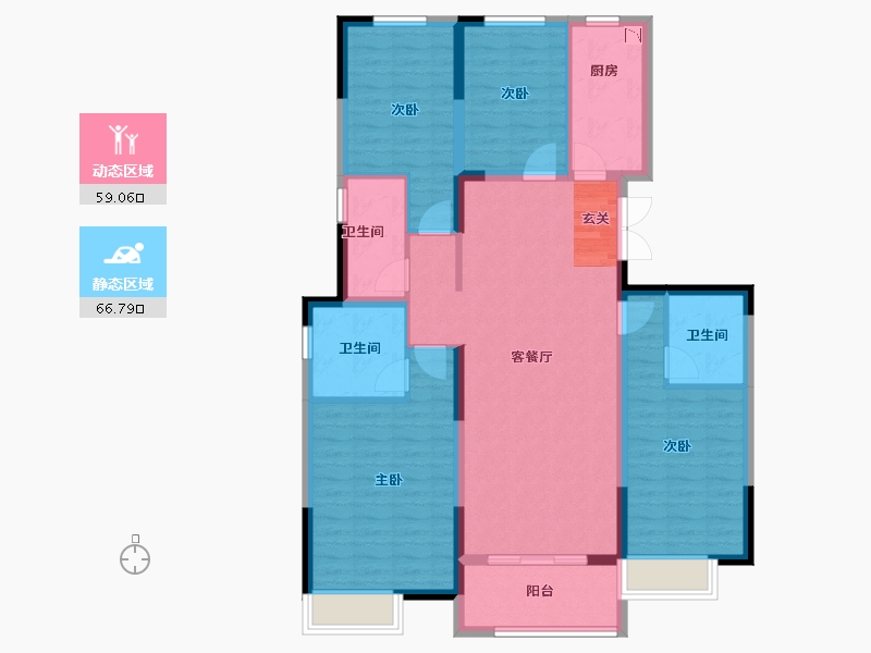 河南省-郑州市-正商裕园-112.77-户型库-动静分区