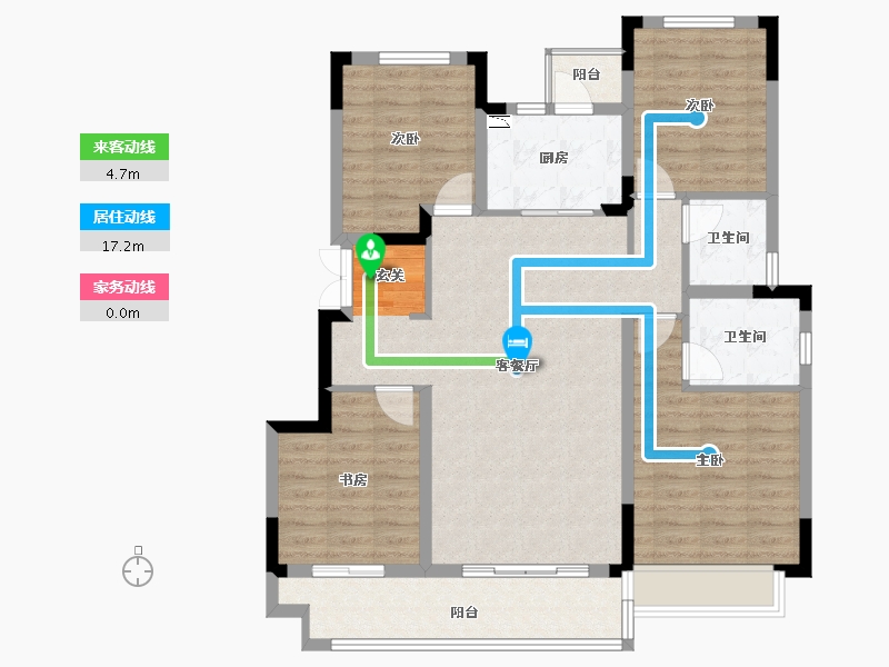 四川省-成都市-中梁壹号院项目-104.14-户型库-动静线