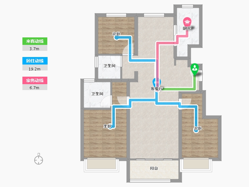 山东省-济南市-熙水台-93.00-户型库-动静线