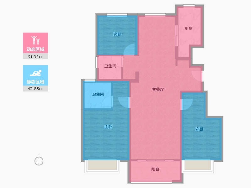 山东省-济南市-熙水台-93.00-户型库-动静分区