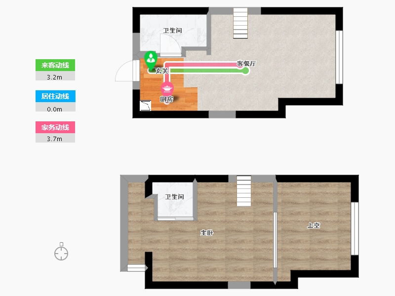 湖南省-长沙市-藏珑湖上公馆-44.70-户型库-动静线