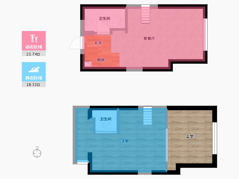 湖南省-长沙市-藏珑湖上公馆-44.70-户型库-动静分区