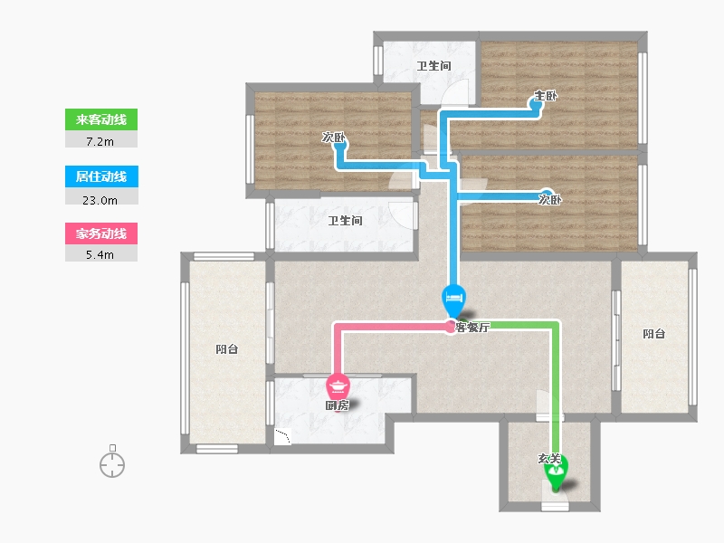 广东省-广州市-北部万科城-123.79-户型库-动静线