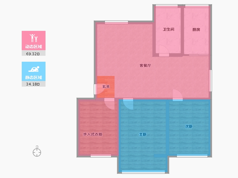 河南省-洛阳市-兴隆花园-92.94-户型库-动静分区