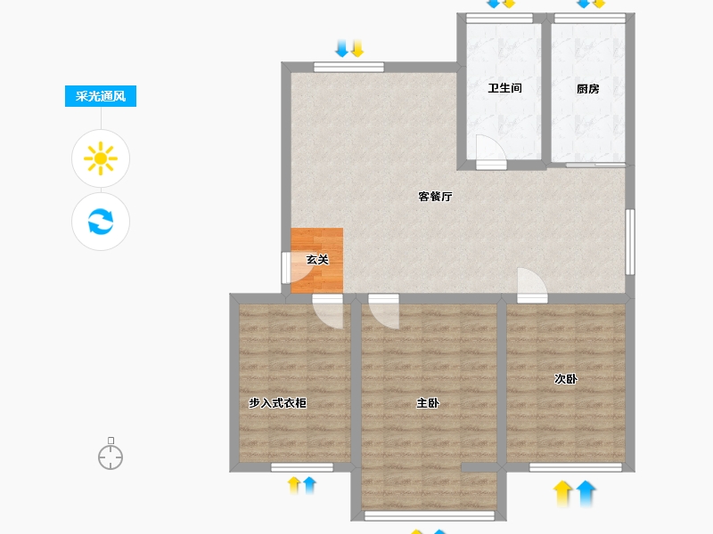 河南省-洛阳市-兴隆花园-92.94-户型库-采光通风