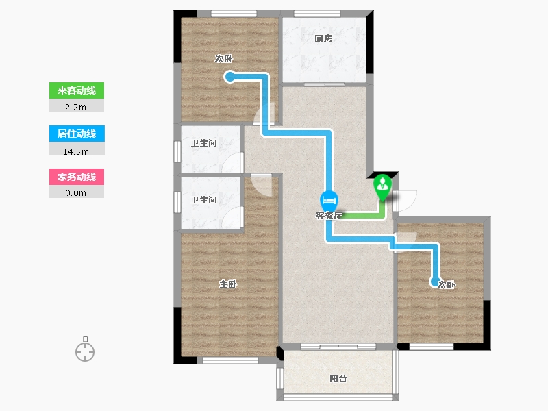 湖北省-天门市-华泰丽晶-100.00-户型库-动静线