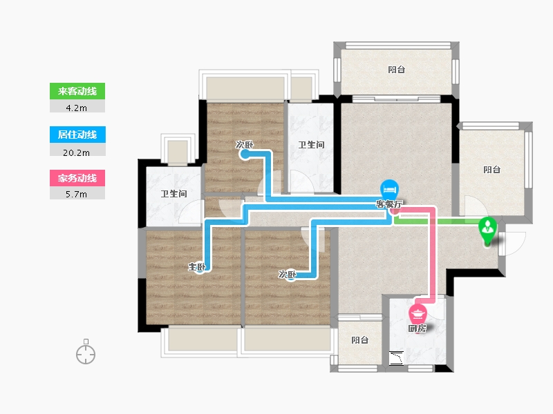 广东省-惠州市-仁和美地-85.05-户型库-动静线