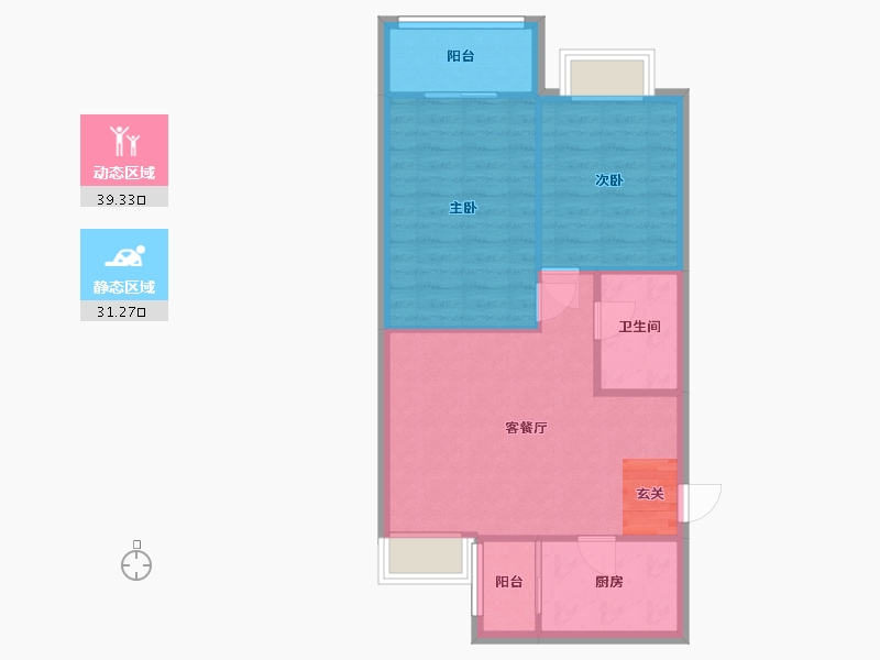 四川省-成都市-双楠忆景-64.22-户型库-动静分区