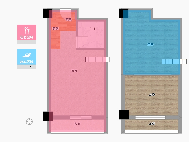 湖南省-长沙市-梦想新天地-57.05-户型库-动静分区