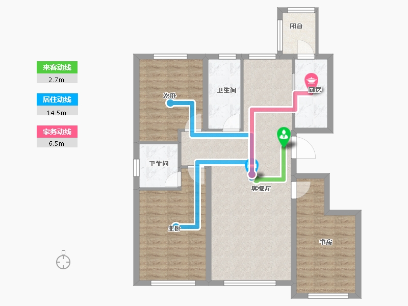 黑龙江省-哈尔滨市-磐石・金江悦-90.23-户型库-动静线